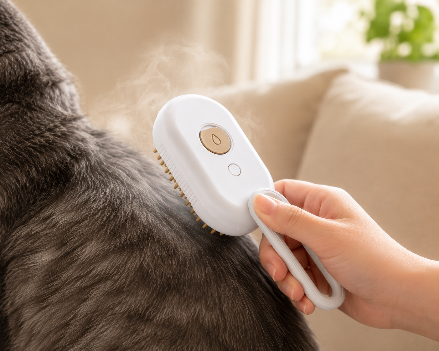 Steam Pet Grooming Brush